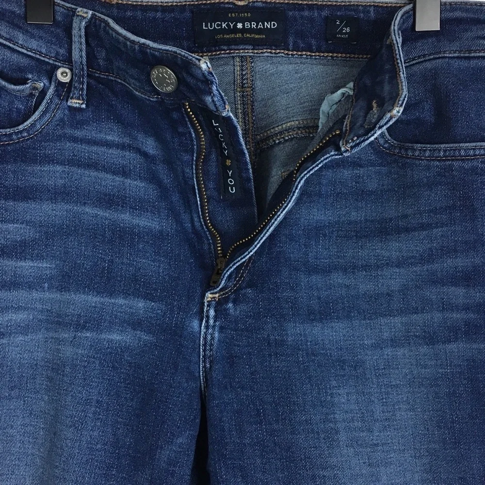 LUCKY BRAND Jeans Bridgette Skinny Ankle Candiani Denim Fabric Milan Size 2 / 26
